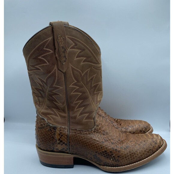 Cody James Boot Mens Men 11 D Exotic Python Brown Western Round Toe Cowboy main image 12